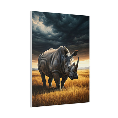 Rhino Guardian Under Stormy Skies Wall Art & Canvas Prints