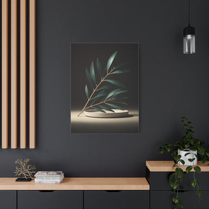 Minimal Olive Branch Botanical Wall Art & Canvas Prints