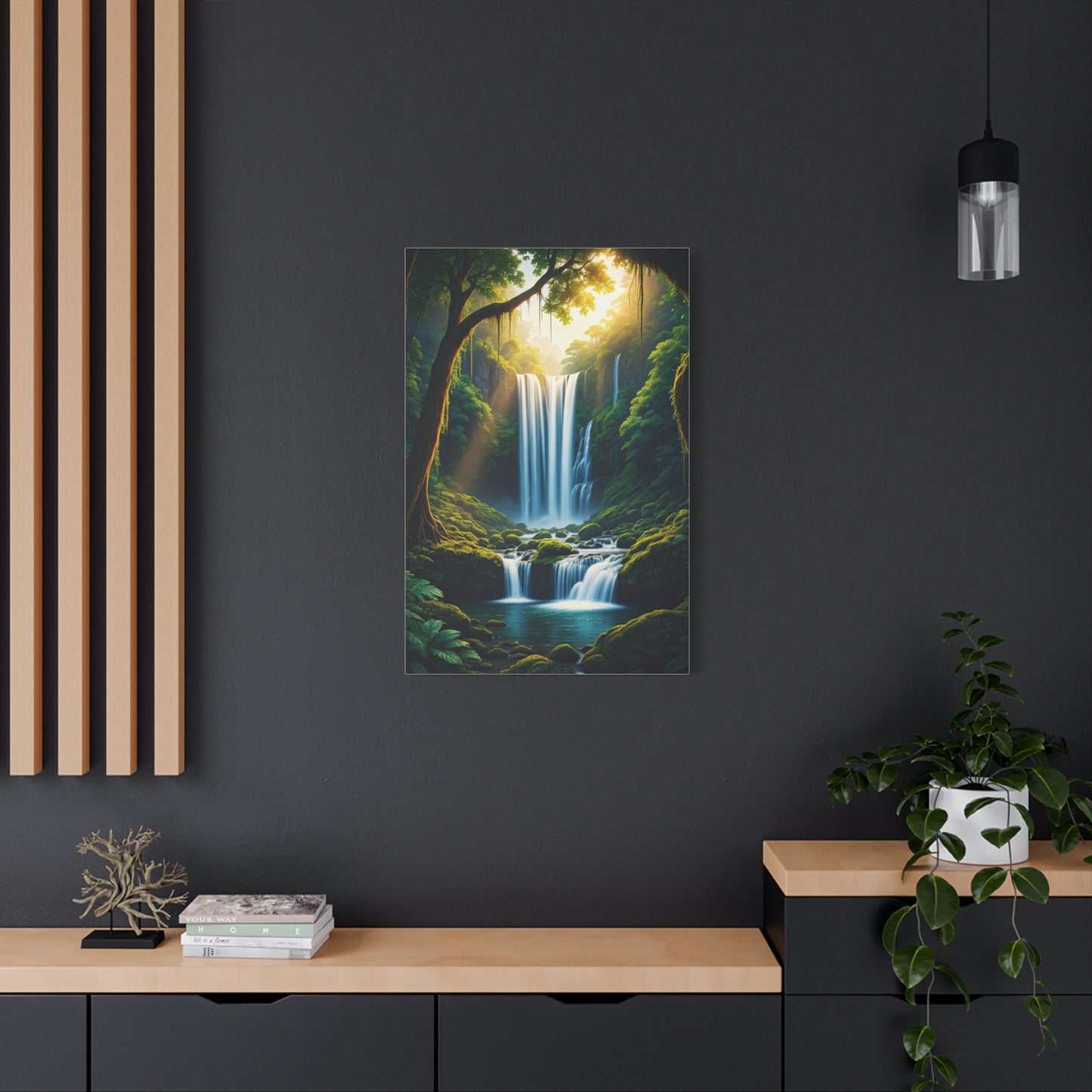 Enchanted Forest Waterfall Escape Wall Art & Canvas Prints