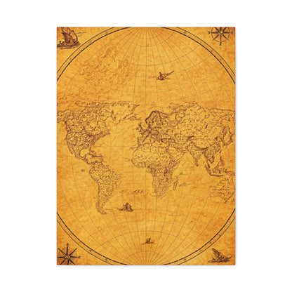 Classic Oval World Explorer Map Wall Art & Canvas Prints