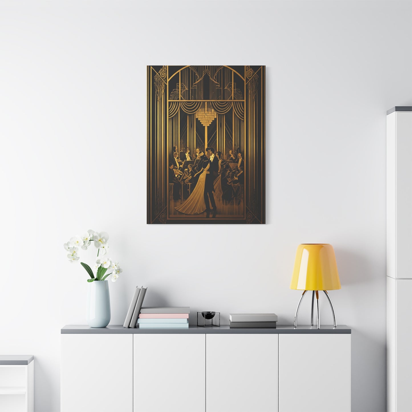 Midnight Ballroom Elegance Art Deco Wall Art & Canvas Prints