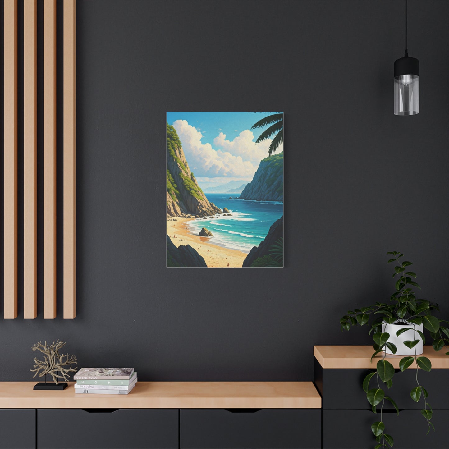 Hidden Cove Cliffside Beach Wall Art & Canvas Prints