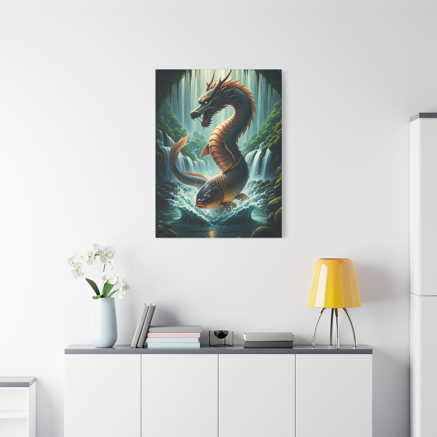 Dragon of the Emerald Falls Wall Art & Canvas Prints