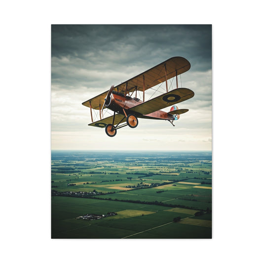 Classic Biplane Sky Journey Wall Art & Canvas Prints