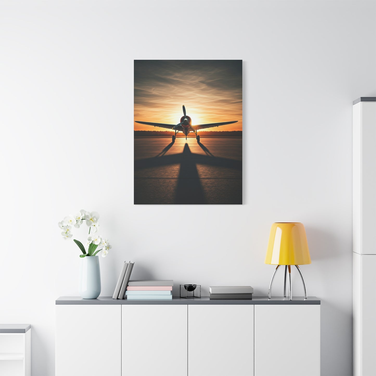 Golden Horizon Propeller Flight Wall Art & Canvas Prints