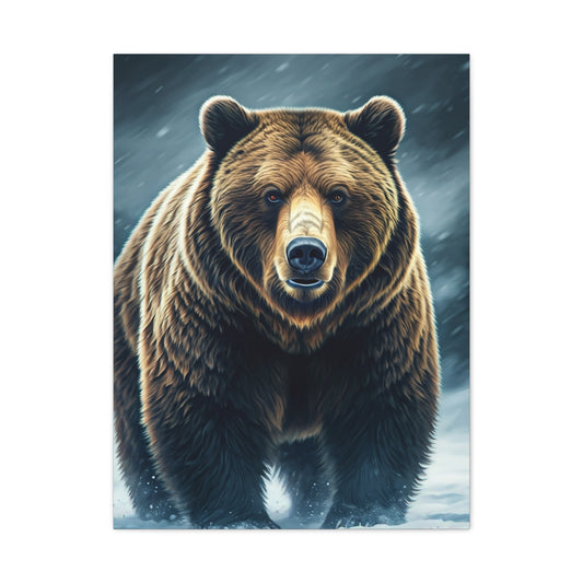 Snowy Landscape Grizzly Bear Wall Art & Canvas Prints