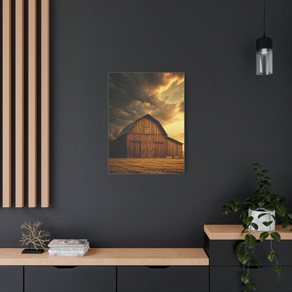 Barn Interior Wooden Floor Glow Wall Art & Canvas Prints