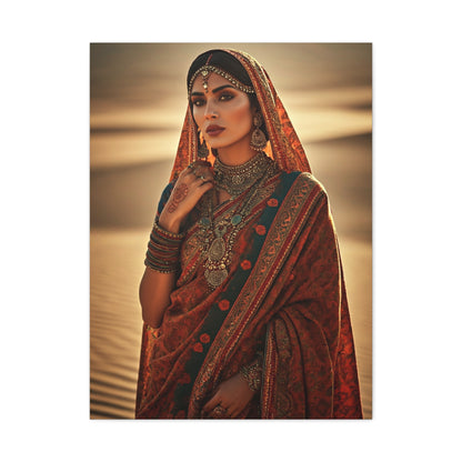 Ornate Desert Bride Bohemian Portrait Wall Art & Canvas Prints