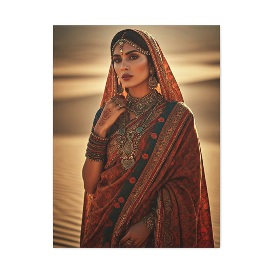 Ornate Desert Bride Bohemian Portrait Wall Art & Canvas Prints