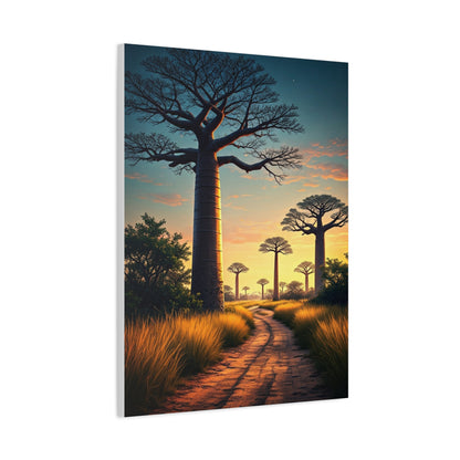 Lone Acacia Under the Cosmic Sky Wall Art & Canvas Prints