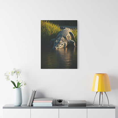 Crocodile Waterside Stillness Wall Art & Canvas Prints
