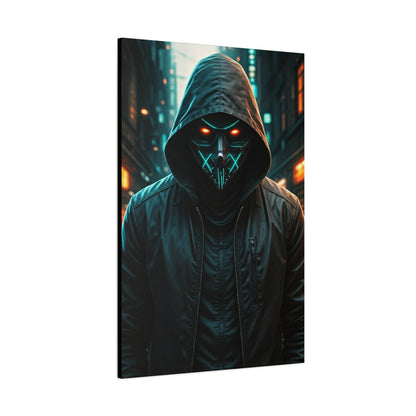 Neon Masked Vigilante Wall Art & Canvas Prints