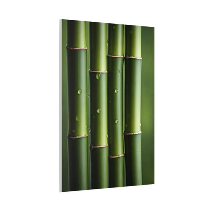 Green Bamboo Stalks Natural Zen Wall Art & Canvas Prints