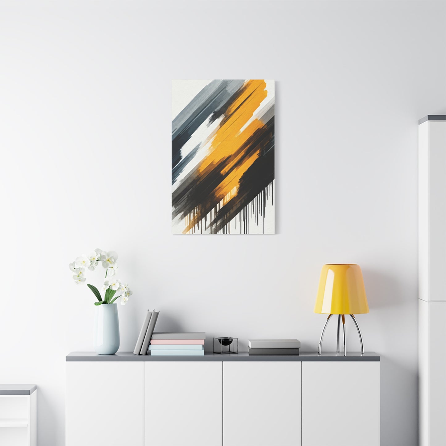 Golden Impact Abstract Wall Art & Canvas Prints