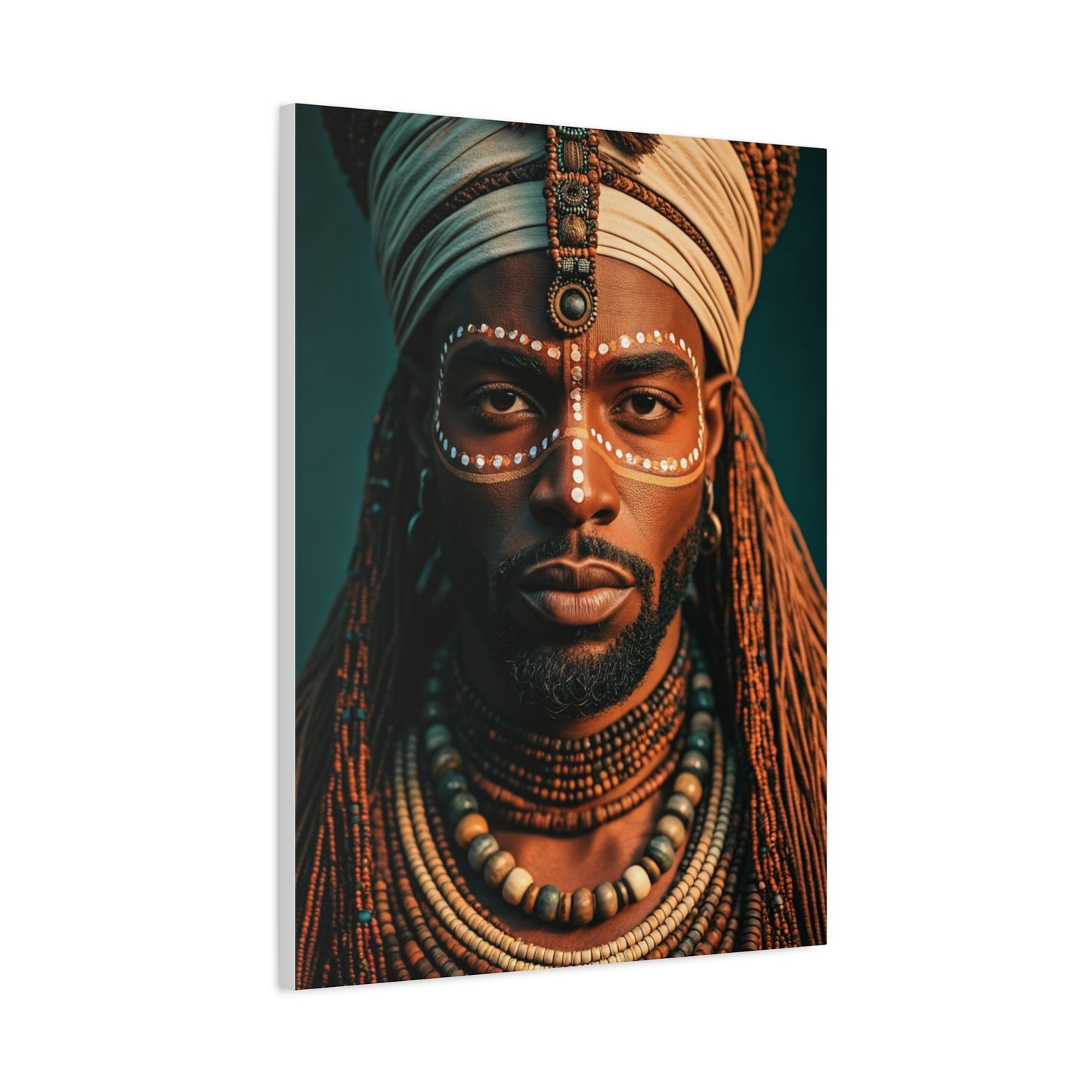 Tribal Essence Beaded Portrait Wall Art & Canvas Prints