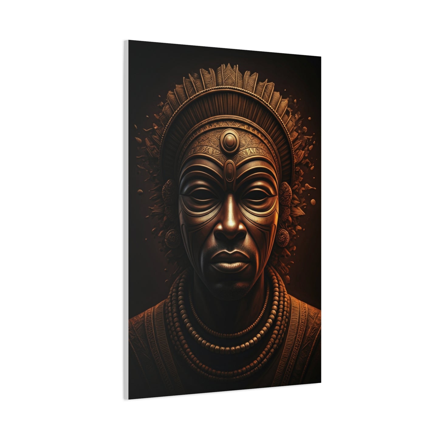 Golden Tribal Mask Legacy Wall Art & Canvas Prints