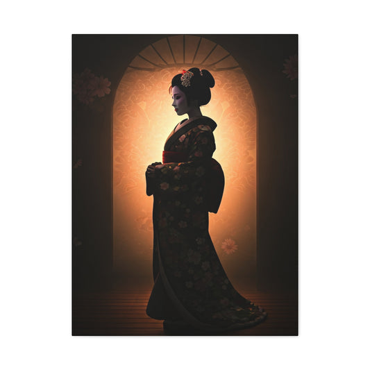 Silent Elegance Geisha Portrait Wall Art & Canvas Prints