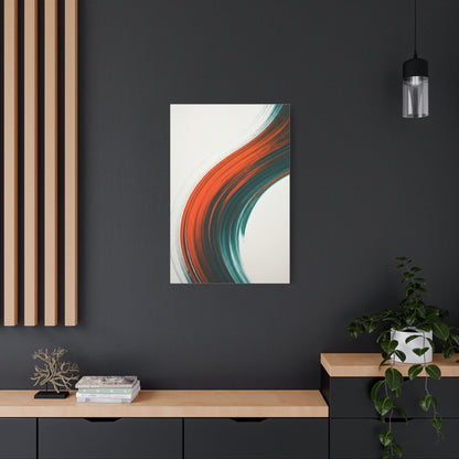 Curved Ember Flow Abstract Wall Art & Canvas Prints