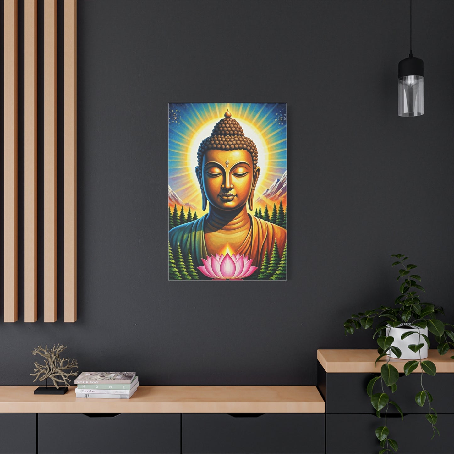 Radiant Buddha with Lotus Bloom Wall Art & Canvas Prints