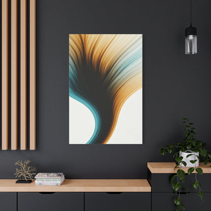 Flowing Gold and Teal Abstract Wall Art & Canvas Prints