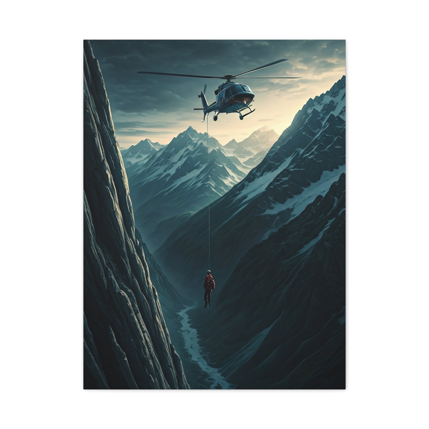 Helicopter Mountain Rescue Flight Wall Art & Canvas Prints