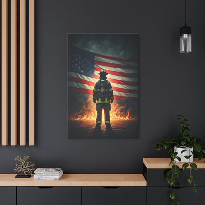 Firelit Patriot Soldier Legacy Wall Art & Canvas Prints