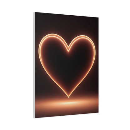 Luminous Heart Minimal Glow Wall Art & Canvas Prints