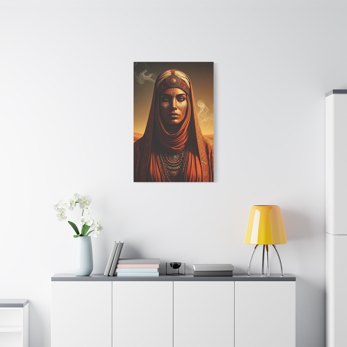 Desert Oracle with Sacred Symbols Wall Art & Canvas Prints