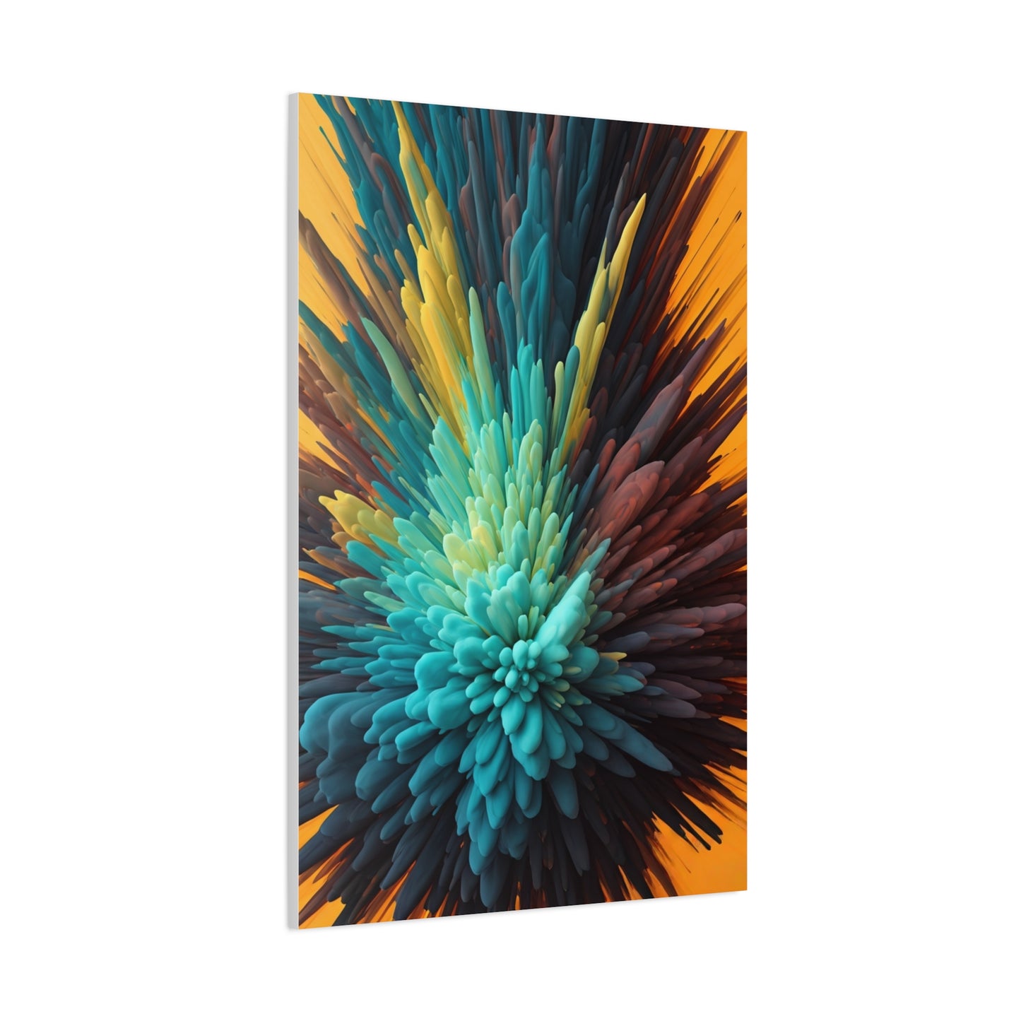 Teal Energy Bloom Abstract Wall Art & Canvas Prints