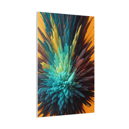 Teal Energy Bloom Abstract Wall Art & Canvas Prints