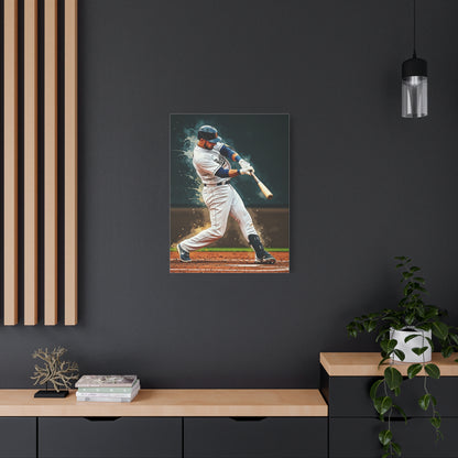 Home Run Swing Impact Baseball Wall Art & Canvas Prints