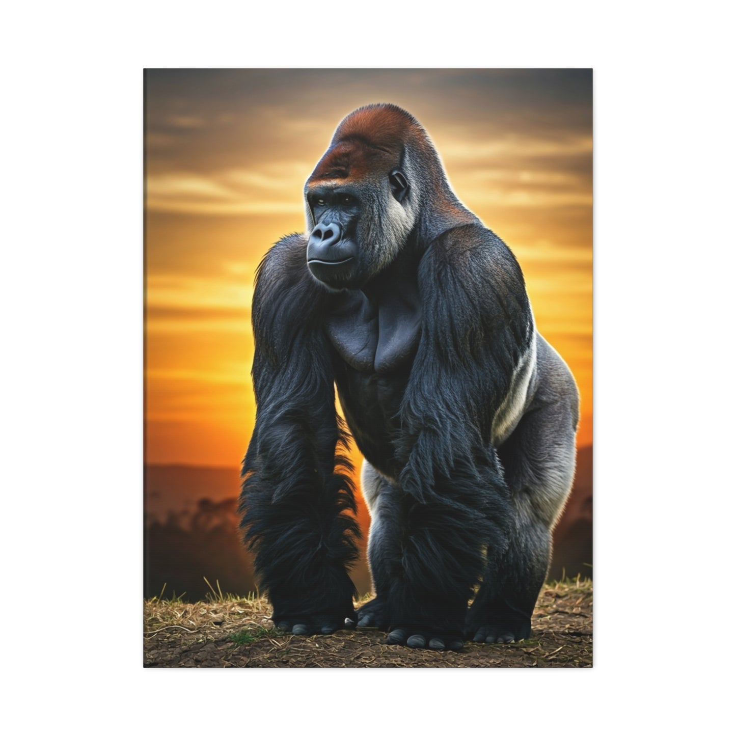 Majestic Gorilla Strength Portrait Wall Art & Canvas Prints