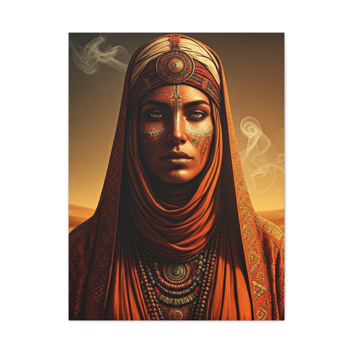 Desert Oracle with Sacred Symbols Wall Art & Canvas Prints