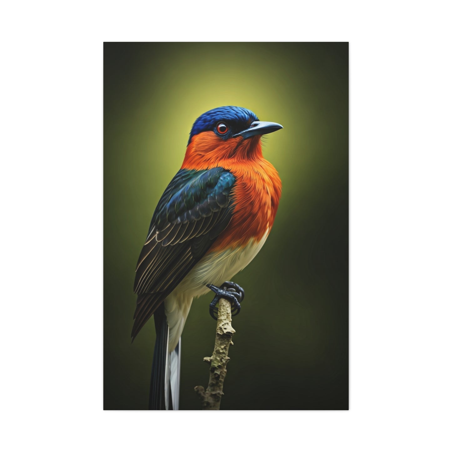 Vibrant Bluebird Perch Wall Art & Canvas Prints