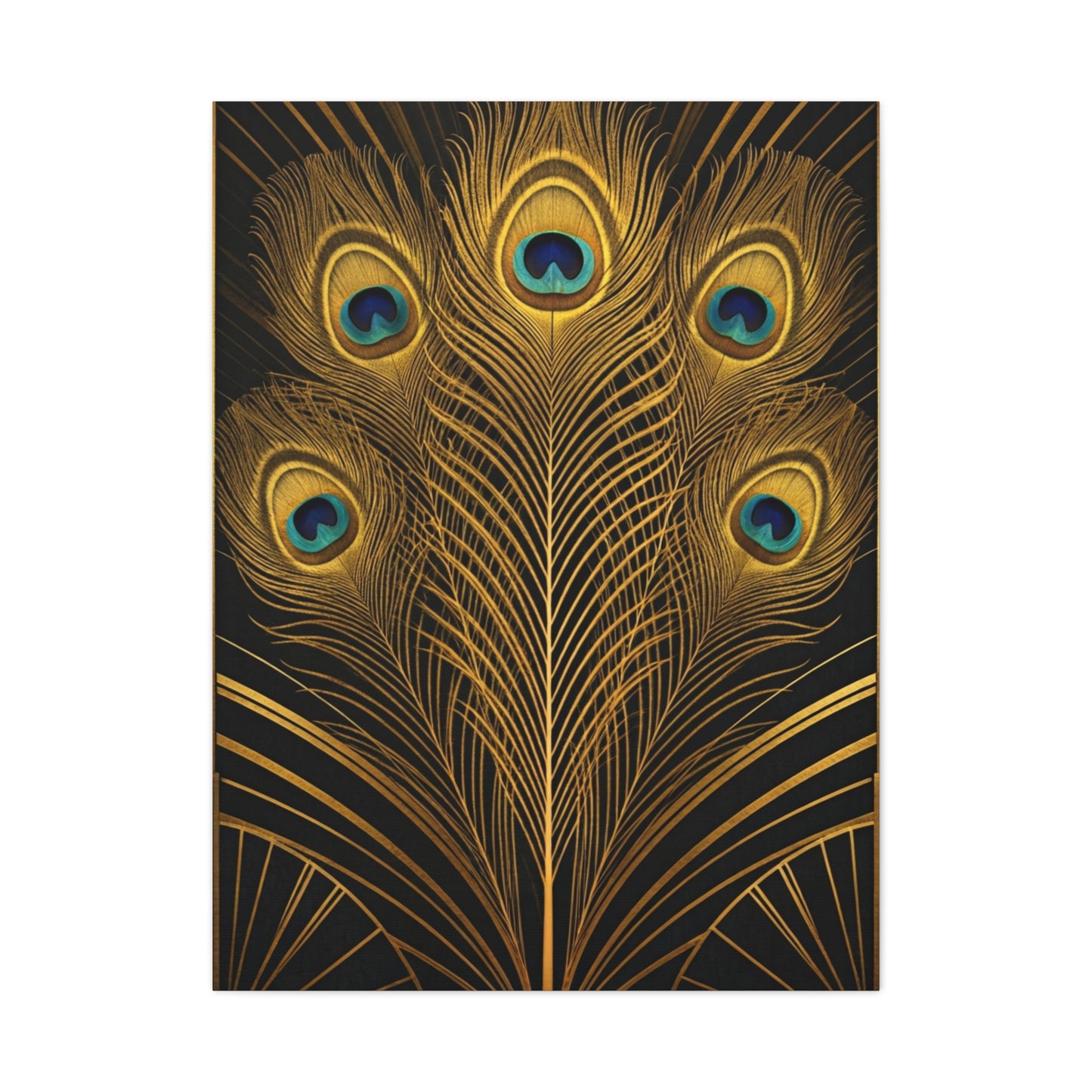 Gilded Peacock Elegance Wall Art & Canvas Prints