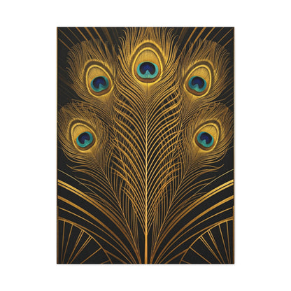 Gilded Peacock Elegance Wall Art & Canvas Prints