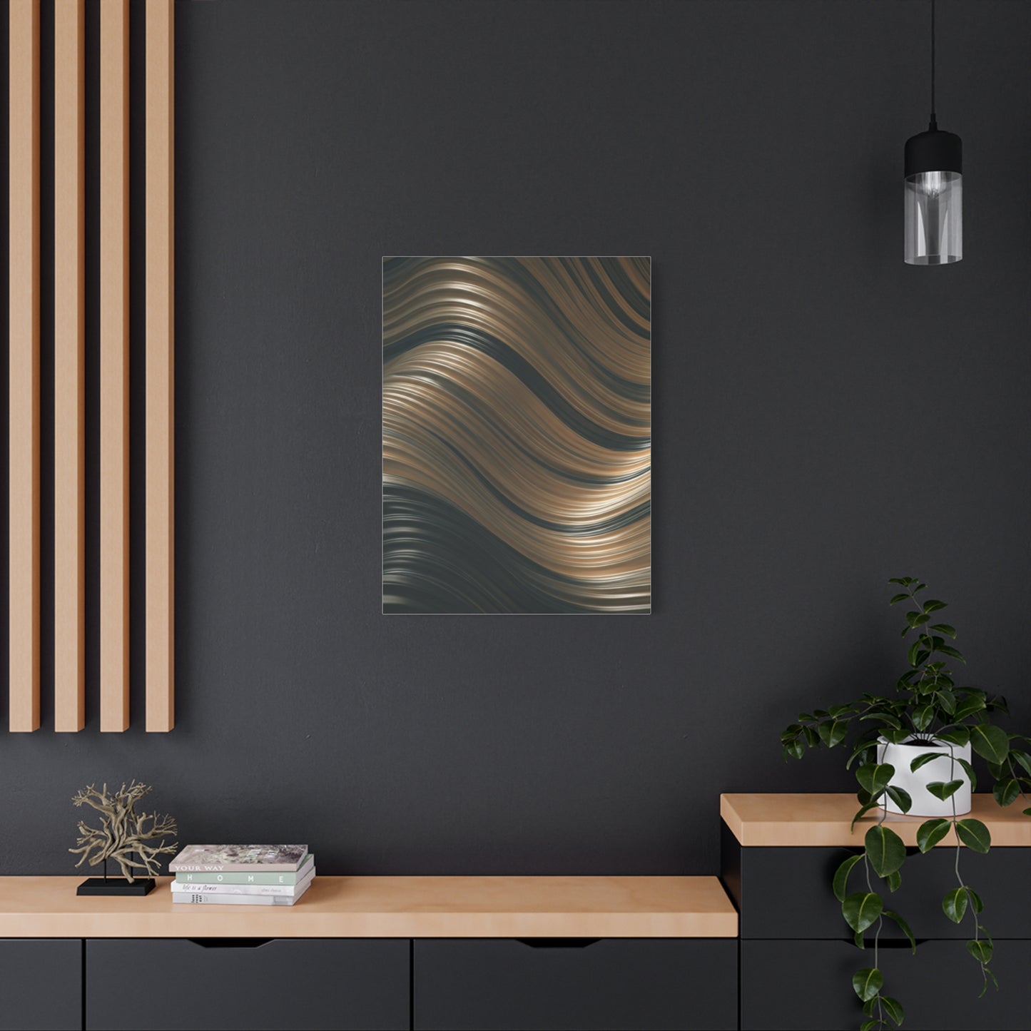 Gilded Waveform Abstract Wall Art & Canvas Prints