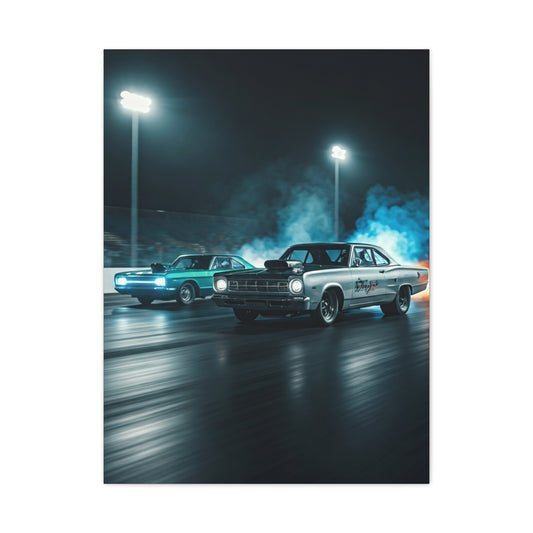 1967 Plymouth GTX vs 1967 Dodge Coronet R/T Super Stock Showdown Wall Art & Canvas Prints