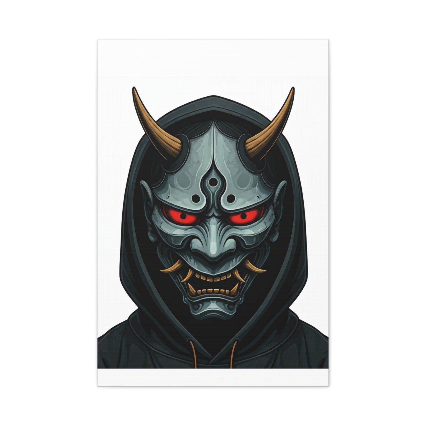 Hooded Demon Mask Wall Art & Canvas Prints