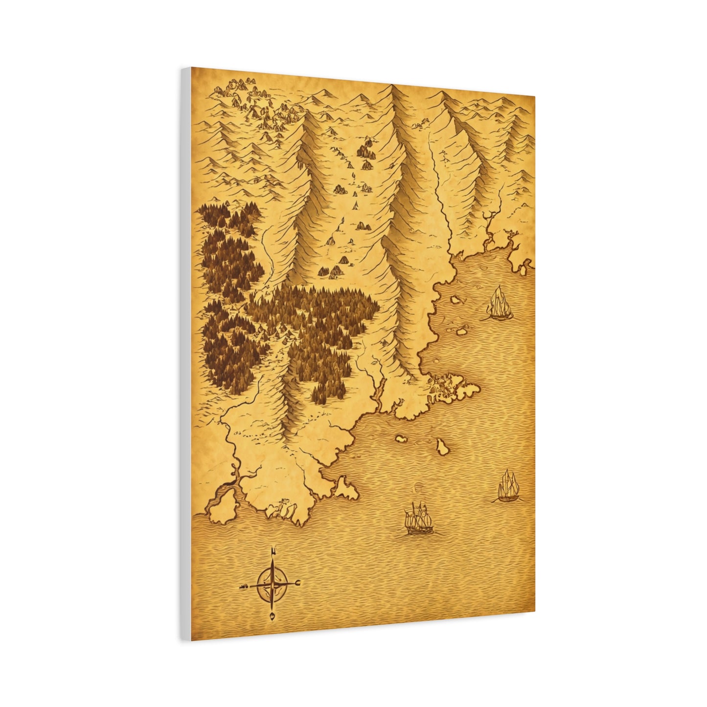 Antique Compass World Map Wall Art & Canvas Prints