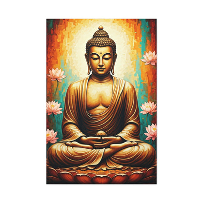 Sacred Lotus Buddha Portrait Wall Art & Canvas Prints