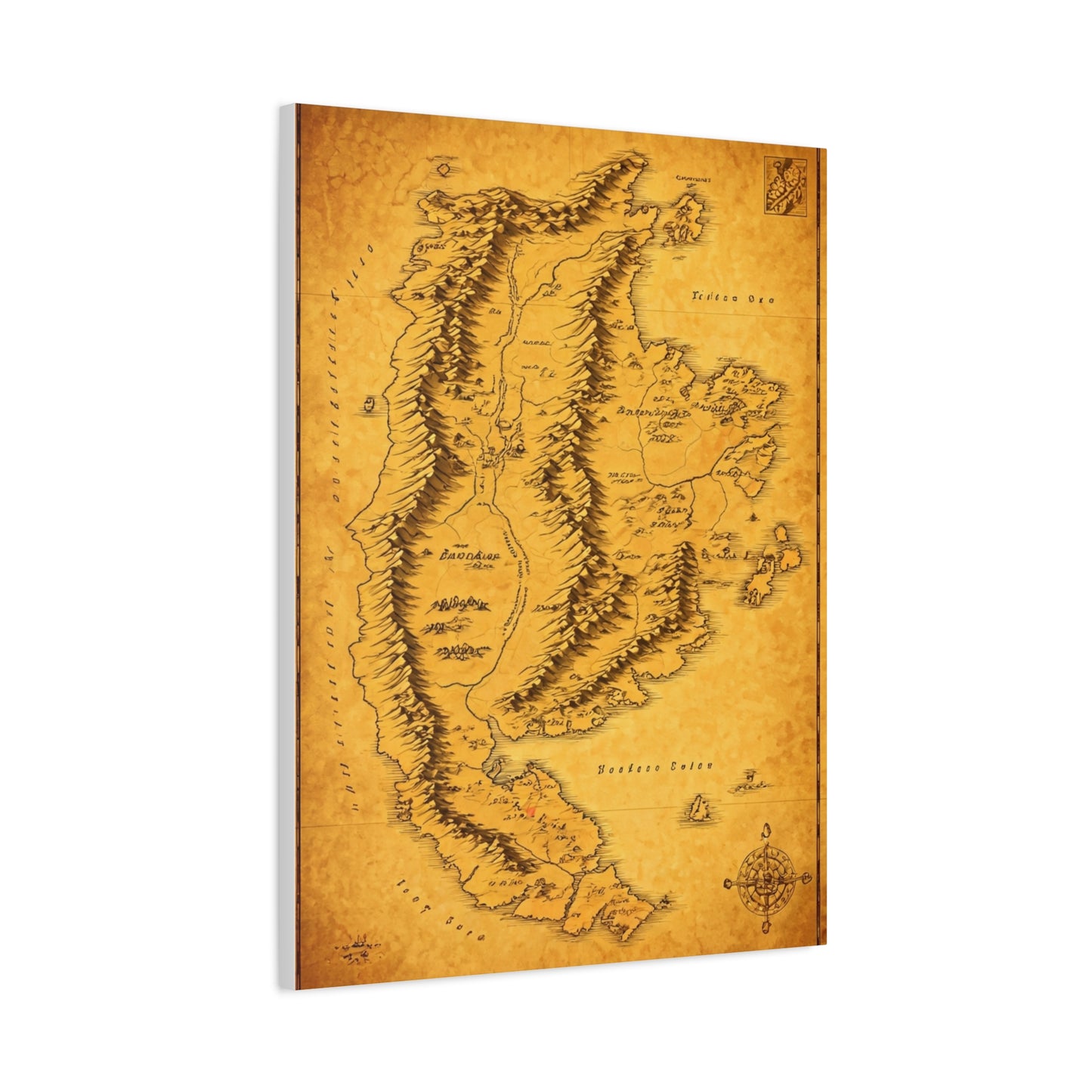 Desert Horizon World Map Adventure Wall Art & Canvas Prints