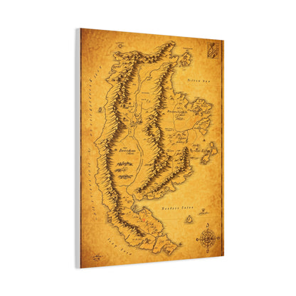 Desert Horizon World Map Adventure Wall Art & Canvas Prints