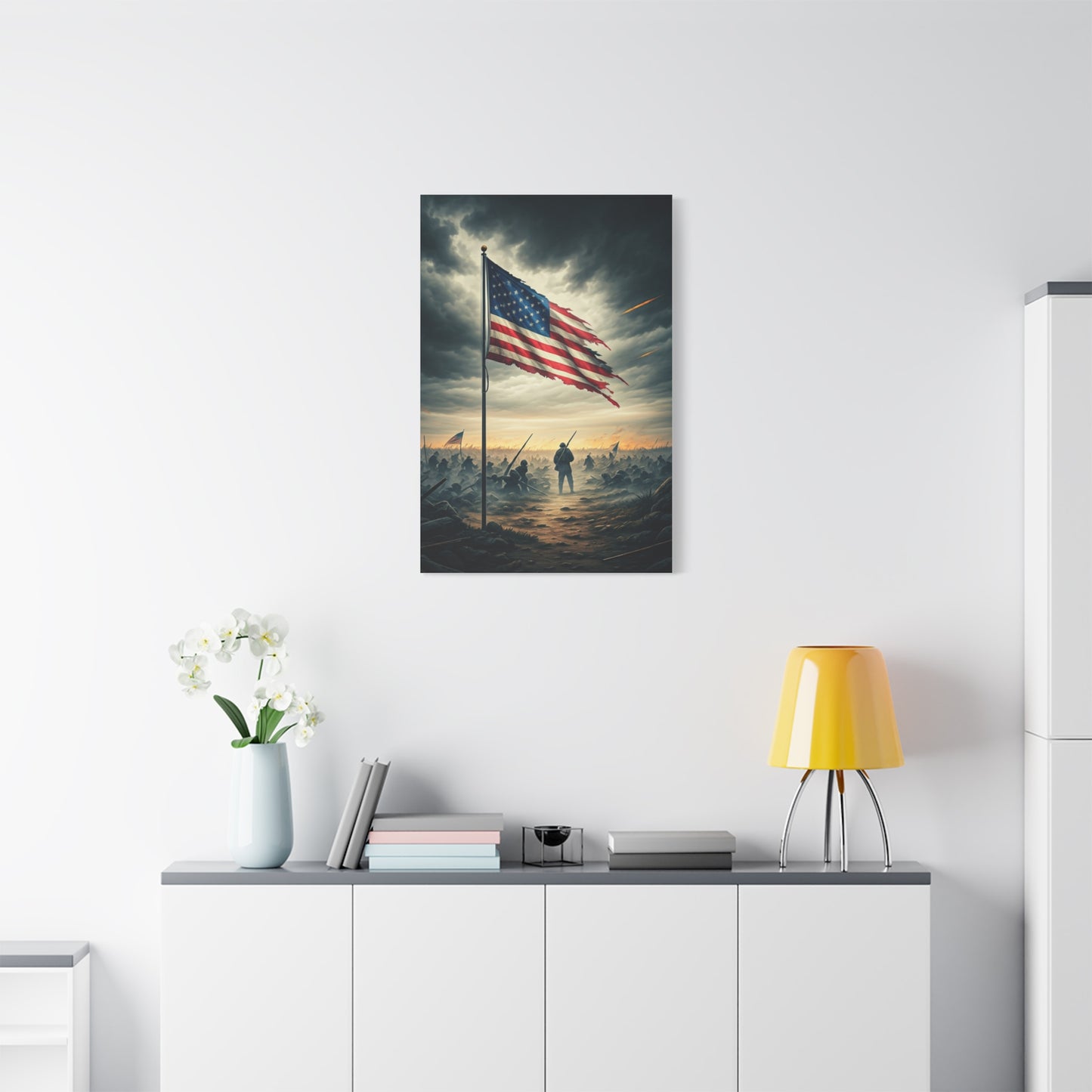Battlefield Patriot Flag Tribute Wall Art & Canvas Prints