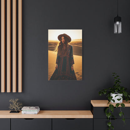 Desert Bohemian Wanderer Woman Wall Art & Canvas Prints