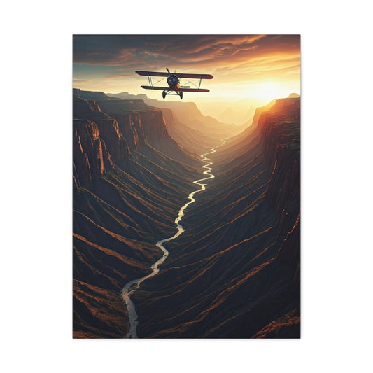 Canyon Flight Into Golden Distance Wall Art & Canvas Prints