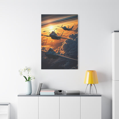 Golden Cloud Armada Flight Wall Art & Canvas Prints