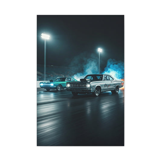 1967 Plymouth GTX vs 1967 Dodge Coronet R/T Super Stock Showdown Wall Art & Canvas Prints