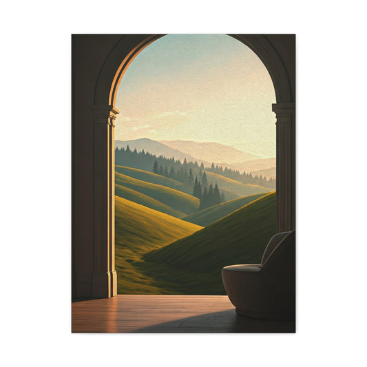 Arched Countryside View Wall Art & Canvas Prints