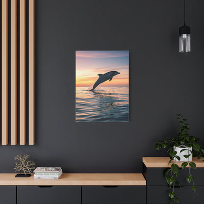 Dolphin at Sunset wall art & canvas prints